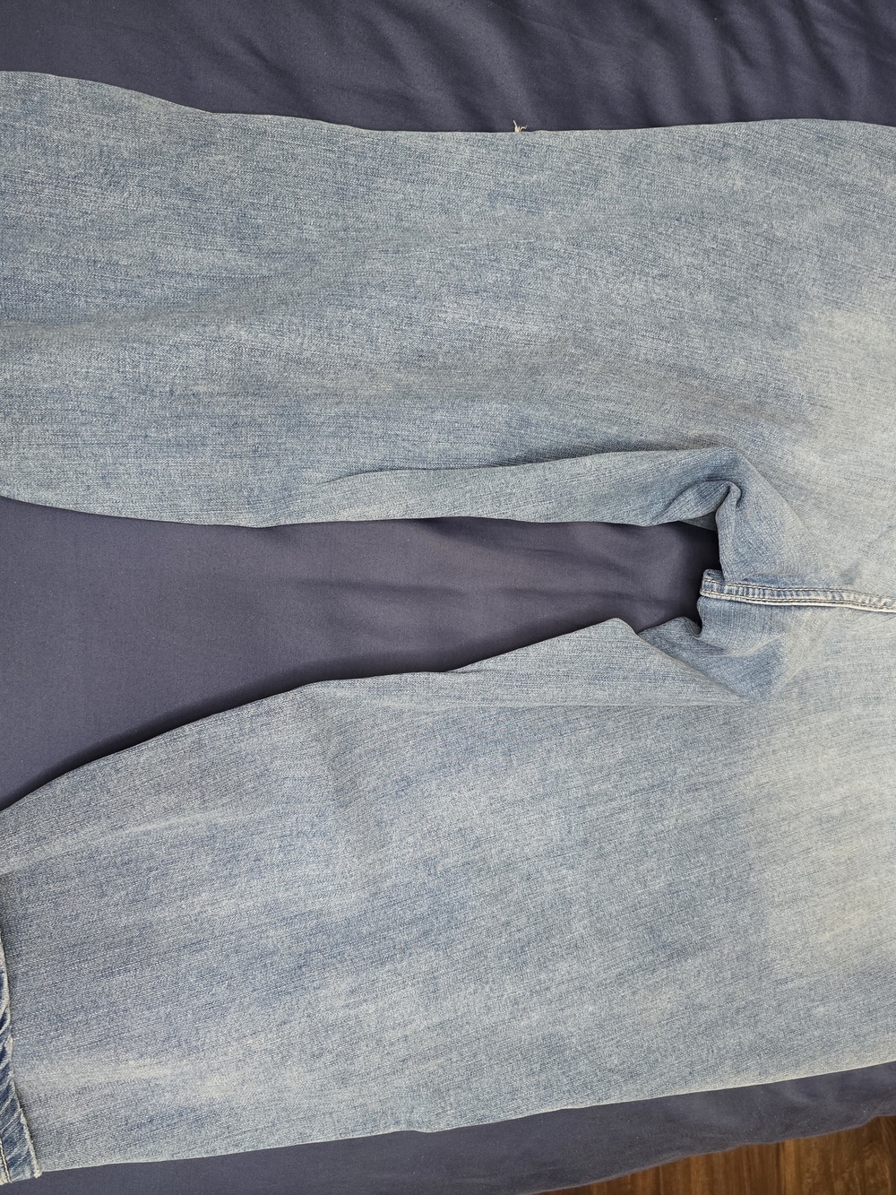 torrid Light Blue Distressed Boyfriend Jeans with Lace Patches - Picture 3 of 3